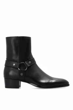 Saint Laurent BLACK ‘Wyatt’ ankle boots