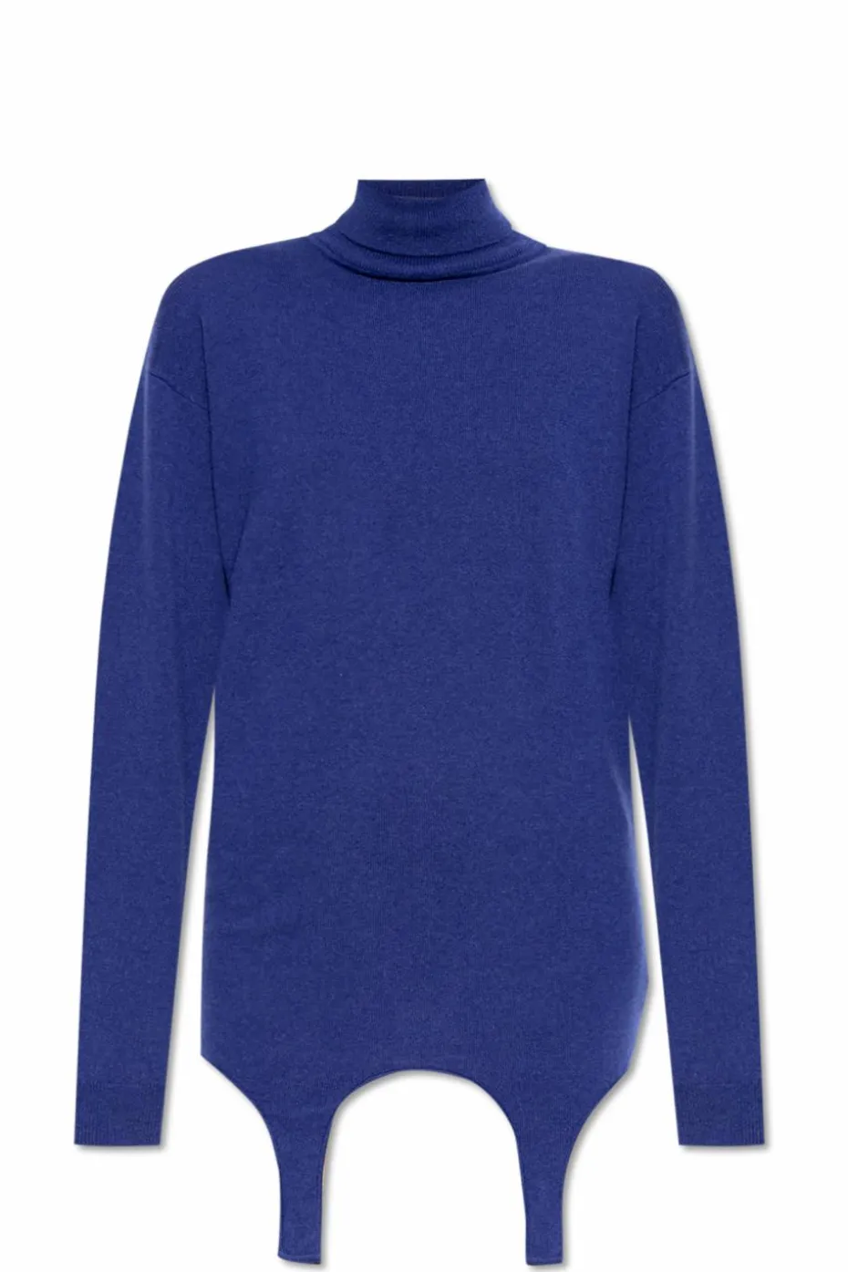 Saint Laurent BLUE Sweater with garter straps