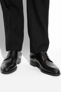 Saint Laurent BROWN ‘Adrien’ leather shoes