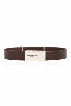 Saint Laurent BROWN Bracelet with logo