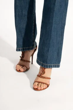 Saint Laurent BROWN ‘Cassandra’ heeled sandals