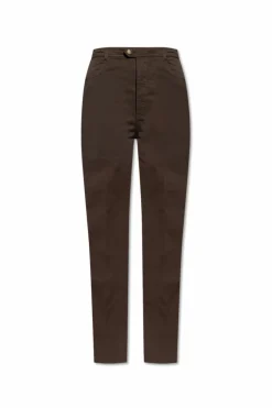 Saint Laurent BROWN Cotton trousers