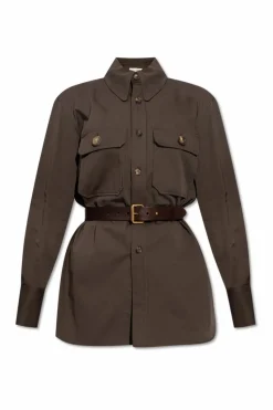 Saint Laurent BROWN Cotton shirt with pockets