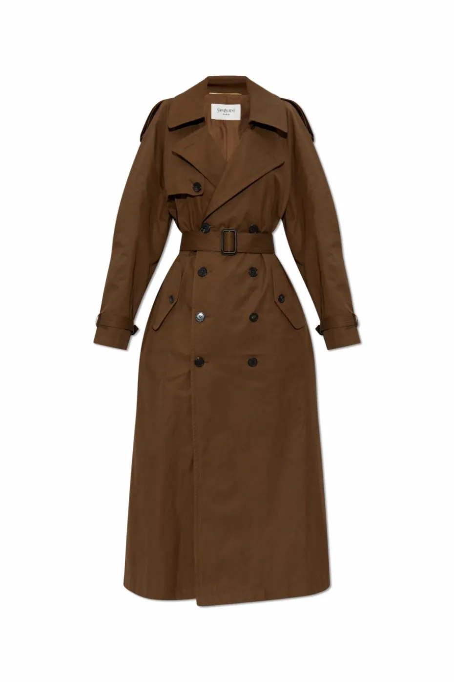Saint Laurent BROWN Double-breasted trench coat