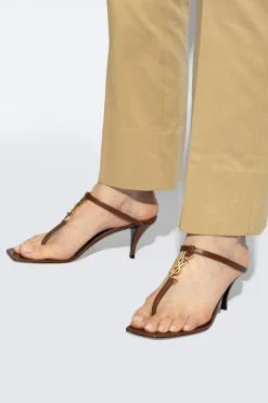Saint Laurent BROWN Heeled Sandals 'Cassandra'