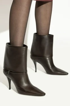Saint Laurent BROWN Heeled ankle boots Ricky
