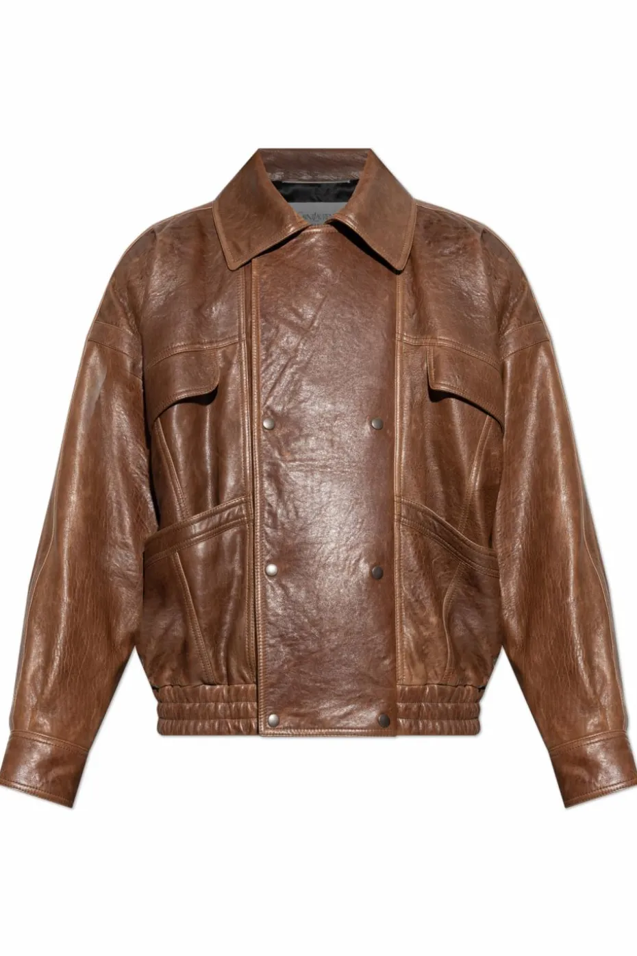 Saint Laurent BROWN Lambskin leather jacket