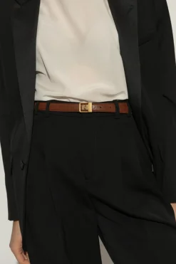 Saint Laurent BROWN Leather belt