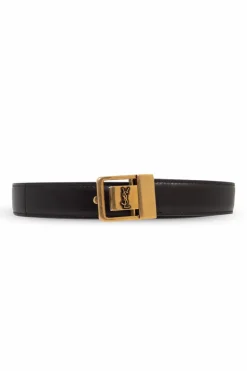 Saint Laurent BROWN Leather belt