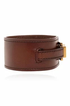 Saint Laurent BROWN Leather bracelet