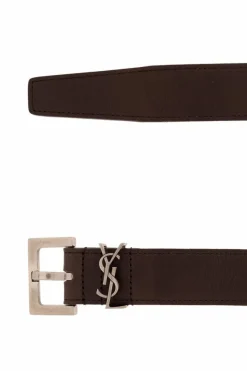 Saint Laurent BROWN Leather belt