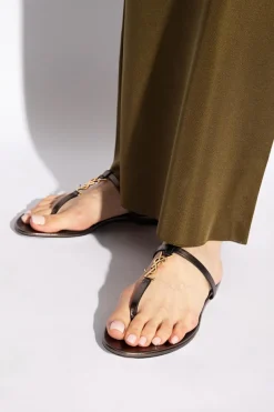 Saint Laurent BROWN Leather slides