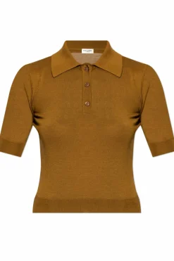 Saint Laurent BROWN Polo with logo