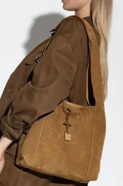 Saint Laurent BROWN Saint Laurent `Tanger` Shoulder Bag