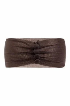 Saint Laurent BROWN Set: hat, headband and choker