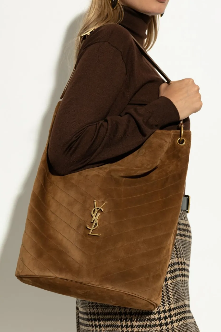 Saint Laurent BROWN Shopper bag "Nikki Suple"