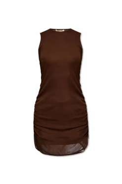 Saint Laurent BROWN Short Tulle Dress