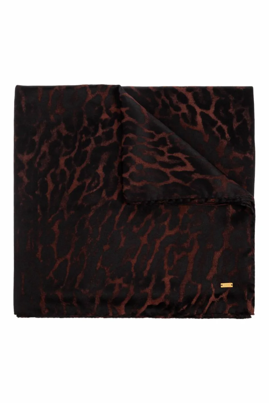 Saint Laurent BROWN Silk-cashmere scarf
