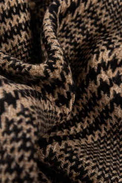 Saint Laurent BROWN Silk-cashmere checked scarf