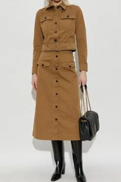 Saint Laurent BROWN Skirt with Pockets