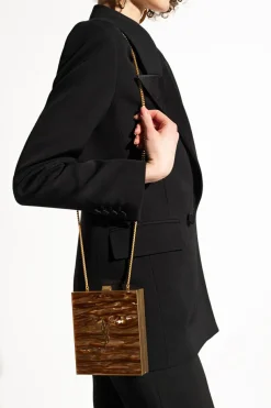 Saint Laurent BROWN ‘Tuxedo Box’ shoulder bag