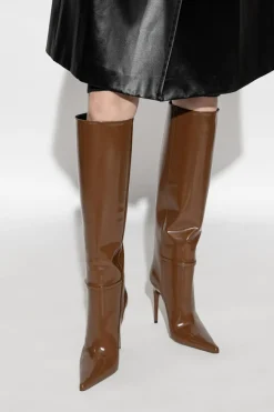 Saint Laurent BROWN ‘Vendome’ heeled boots