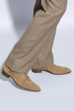 Saint Laurent BROWN 'Wyatt' heeled Chelsea boots