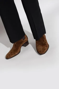 Saint Laurent BROWN ‘Wyatt’ Chelsea boots
