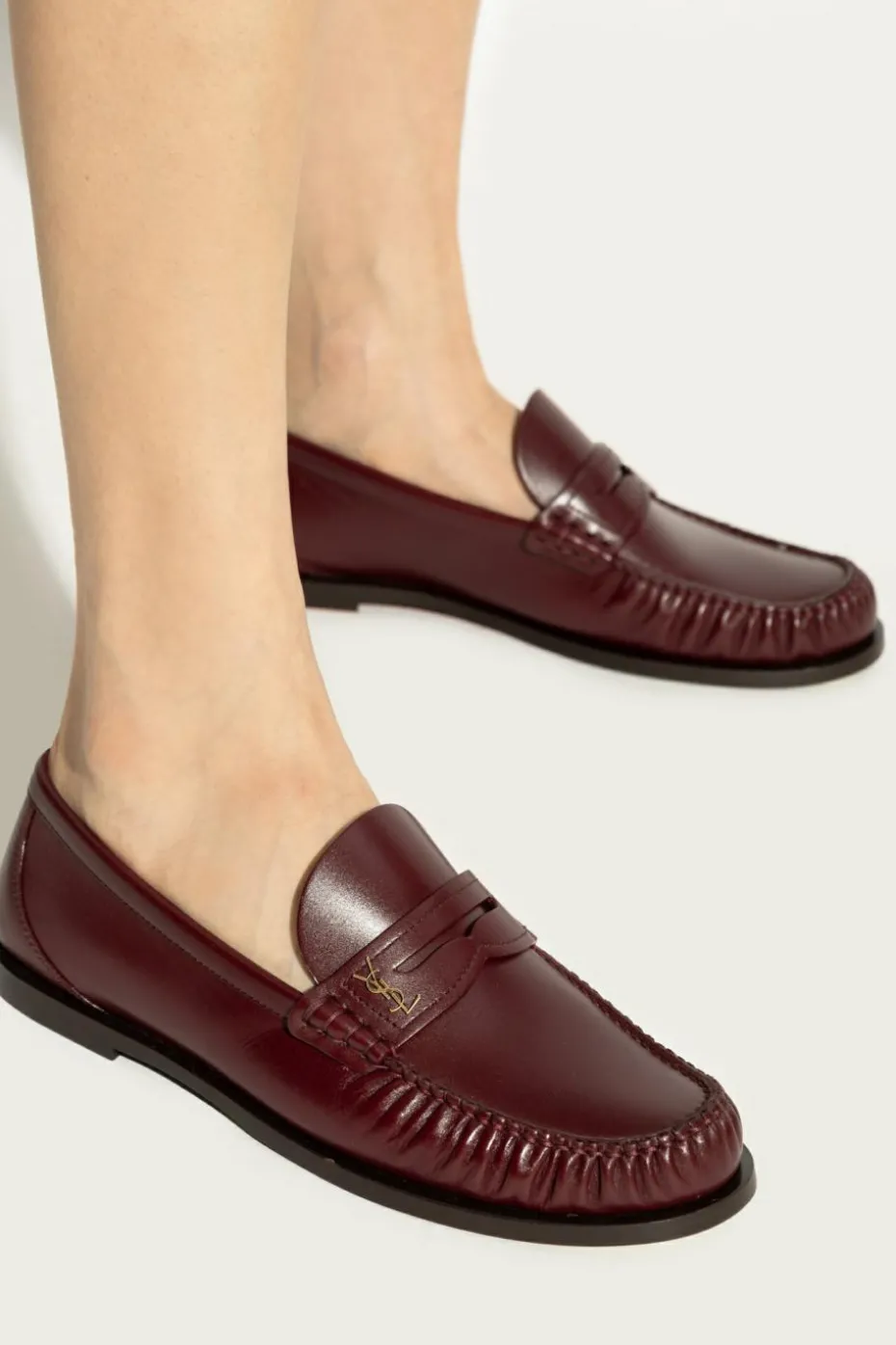 Saint Laurent BURGUNDY 'Laurent' loafers shoes