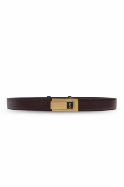 Saint Laurent BURGUNDY Leather belt