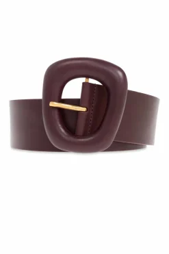 Saint Laurent BURGUNDY Leather belt