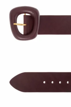Saint Laurent BURGUNDY Leather belt