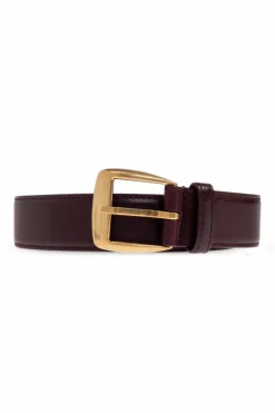 Saint Laurent BURGUNDY Leather belt