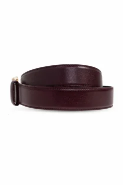Saint Laurent BURGUNDY Leather belt