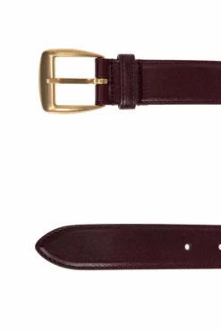 Saint Laurent BURGUNDY Leather belt