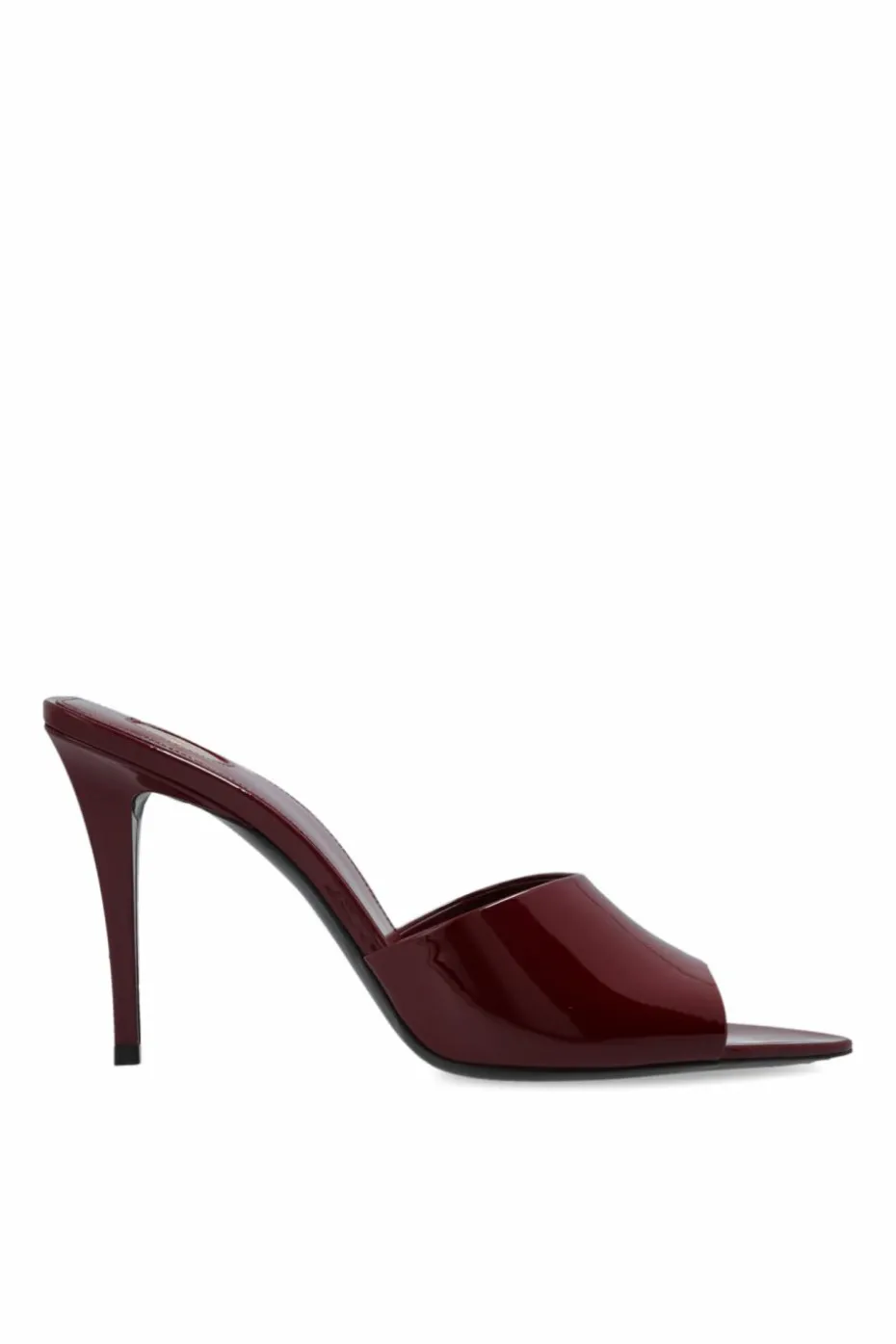 Saint Laurent BURGUNDY Romy heeled mules