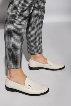 Saint Laurent cream Embellished loafers
