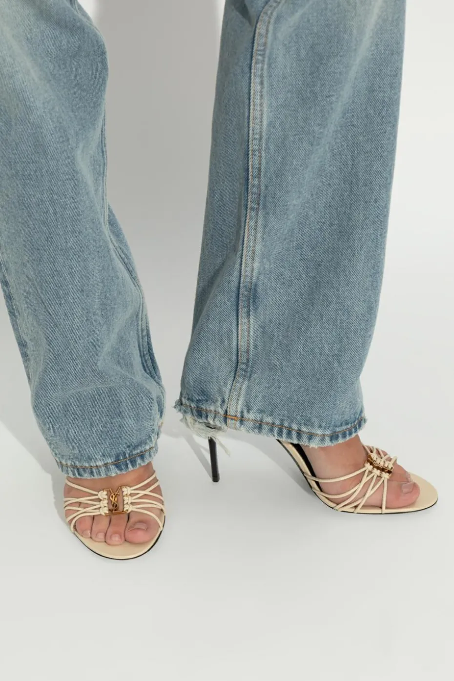 Saint Laurent cream Heeled sandals Babylone