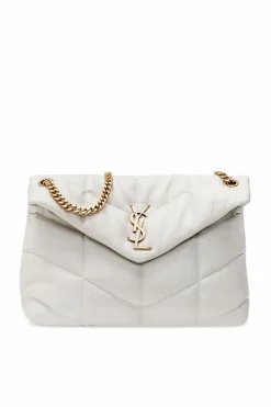 Saint Laurent cream ‘Loulou Puffer’ shoulder bag