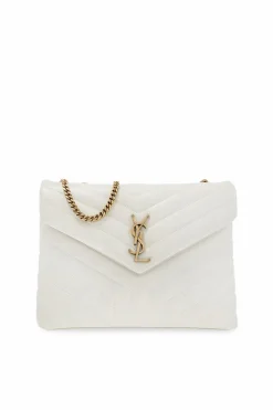Saint Laurent cream ‘LouLou Medium’ shoulder bag