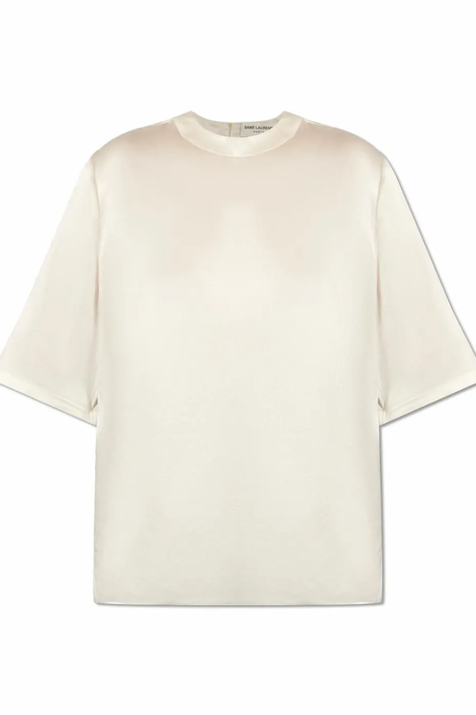Saint Laurent cream Silk t-shirt