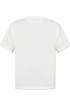 Saint Laurent cream T-shirt with logo patch