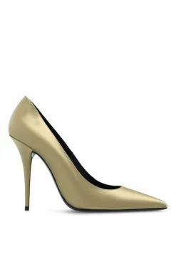 Saint Laurent GOLD āInstinctā stiletto pumps in satin