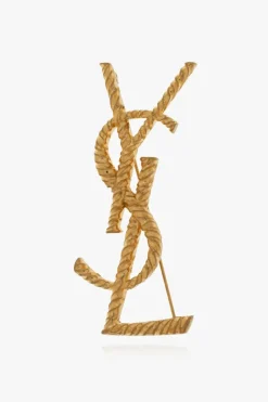 Saint Laurent GOLD Logo brooch