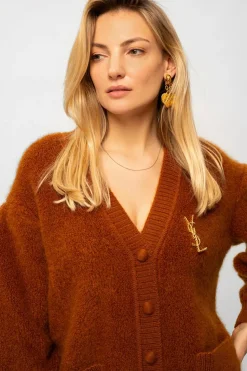 Saint Laurent GOLD Logo brooch