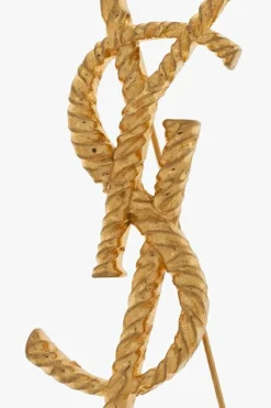 Saint Laurent GOLD Logo brooch