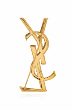 Saint Laurent GOLD Logo brooch