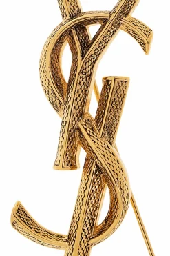 Saint Laurent GOLD Logo brooch