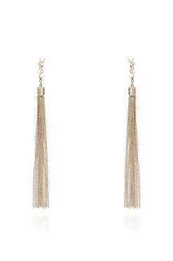 Saint Laurent GOLD Logo earrings