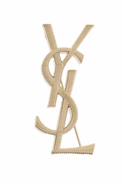 Saint Laurent GOLD Logo-shaped brooch